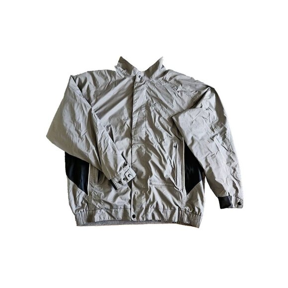 DryJoys FootJoy Jacket Mens XL Gray Full Zip Mockneck Pockets Lined LS Golf Logo - Picture 13 of 16